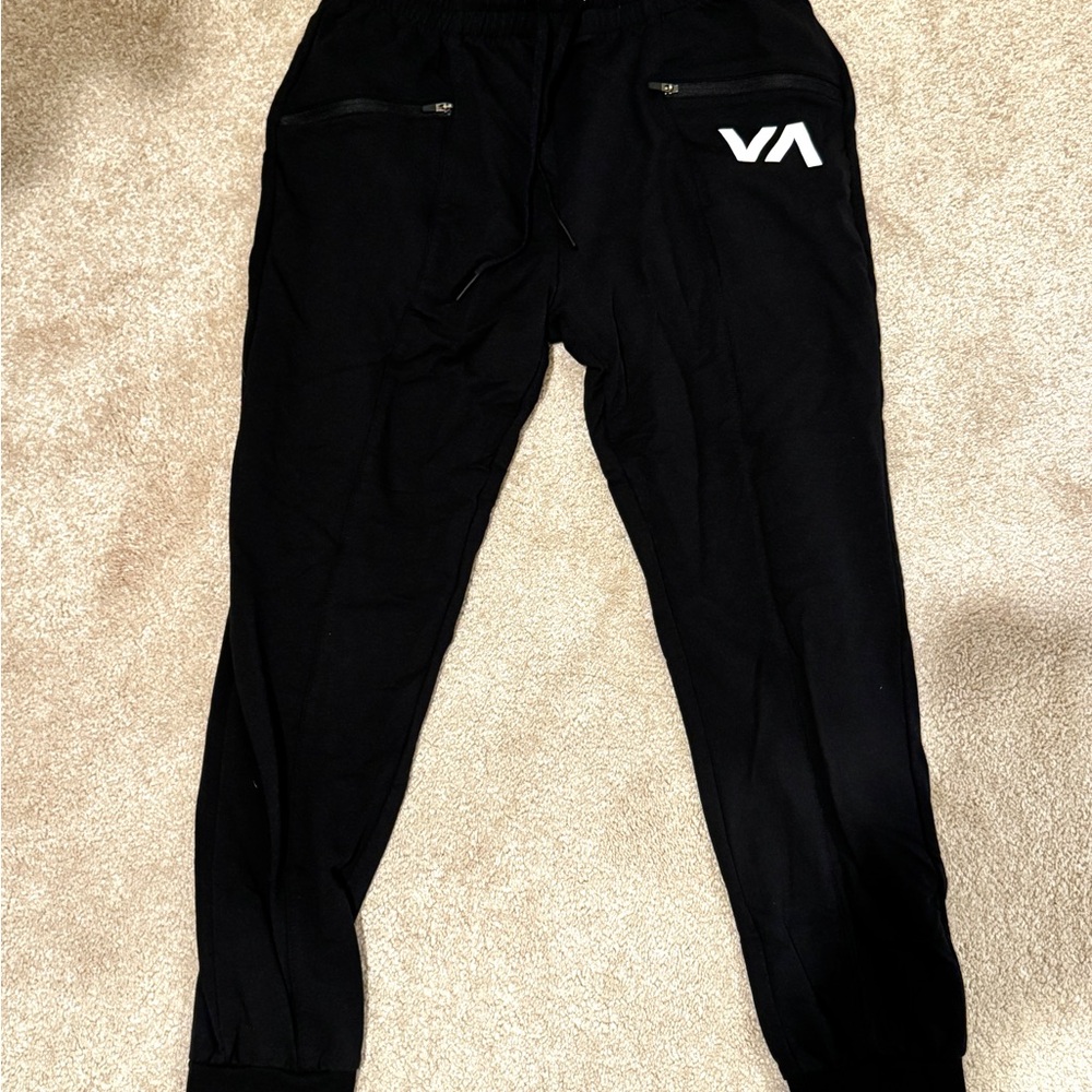 RVCA Black Elastic Waistband Pants